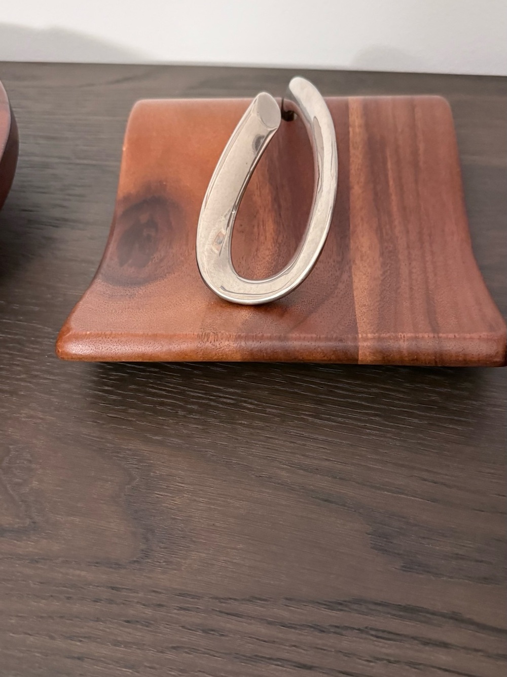 Nambe Wood and Silver Napkin Holder